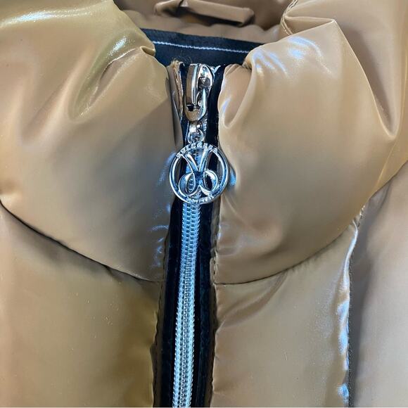 Dolcezza Sleeveless Puffer Vest XL Brown Jacket Layer - Picture 8 of 10